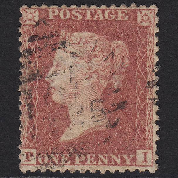 GB QV 1857 1d Rose-red (Plate 60) SG40-C10(1) PI FU Light Cancel