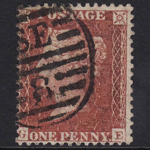 GB QV 1857 1d Deep Rose-red (Plate 56) SG41-C10(4) GE GU London D&S SE8
