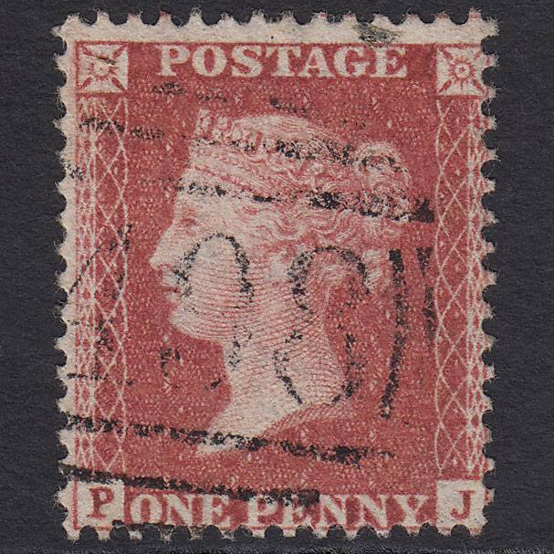 GB QV 1857 1d Rose-red (Plate 60) SG40-C10(1) PJ VFU Manchester 498 Misperf