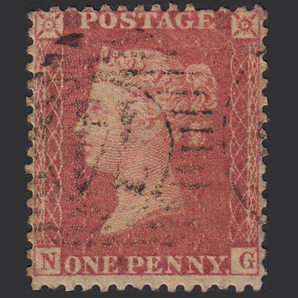 GB QV 1857 1d Rose-red (Plate 27) SG40-C10(1) NG GU London D&S 74