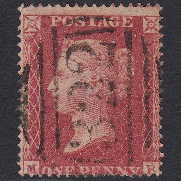 GB QV 1857 1d Rose-red (Plate 60) SG36-C11 MB FU Gravesend 322