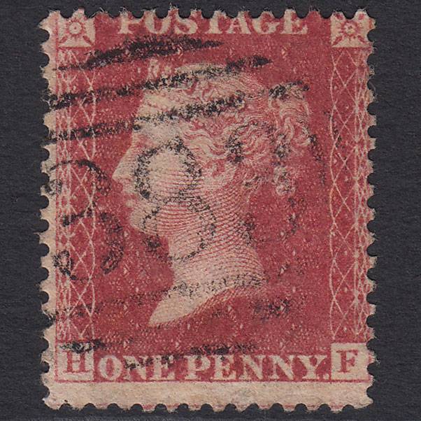 GB QV 1863 1d Rose-red (Plate 50) SG42-C12(1) HF FU Grimsby 323
