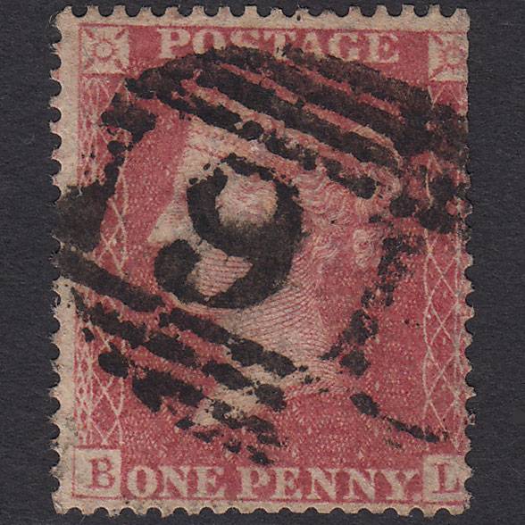 GB QV 1857 1d Rose-red (Plate 58) SG36-C11 BL GU Bognor 91