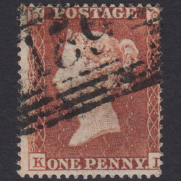 GB QV 1854 1d Red-brown Plate R3 SG17-C1(1) KI FU Glasgow 159