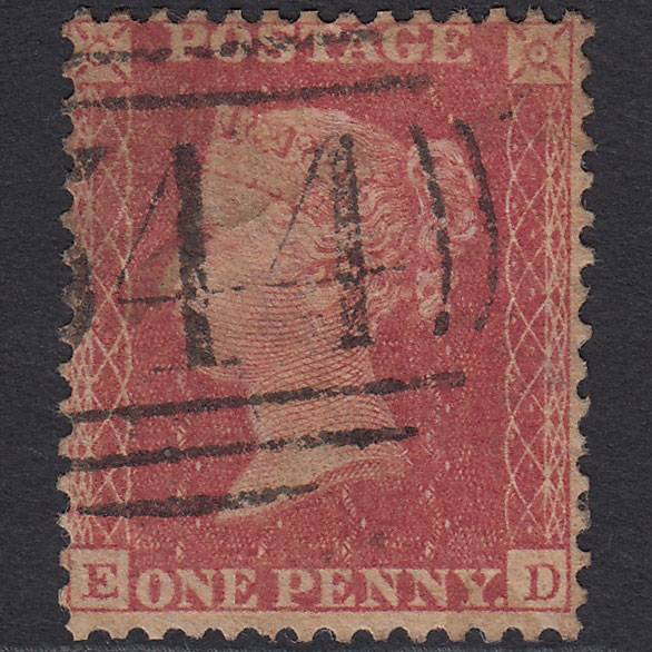 GB QV 1857 1d Rose-red (Plate 63) SG40-C10(1) ED GU Newbury 544