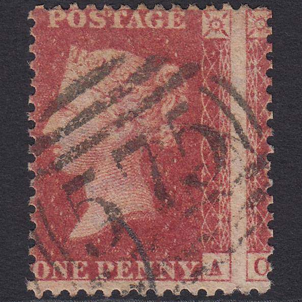 GB QV 1857 1d Rose-red (Plate 41) SG40-C10(1) OA FU Norwich 575 Huge Misperf