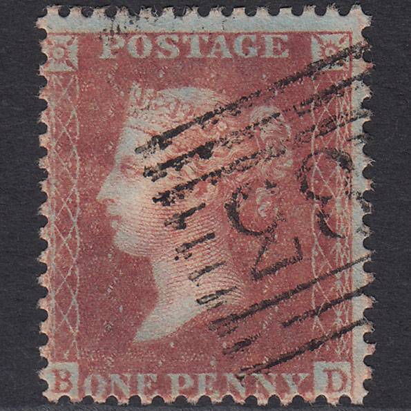 GB QV 1856 1d PUrple-brown (Plate 42) SGC8(8) BD FU Inverness 183