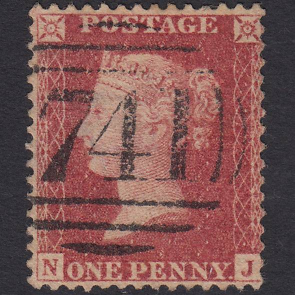 GB QV 1857 1d Rose-red (Plate 41) SG40-C10(1) NJ FU Staines 741