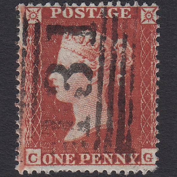 GB QV 1854 1d Red-brown (Plate 200) SG17-C1(1) CG FU Edinburgh 131