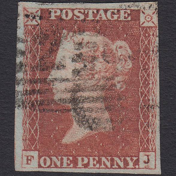 GB QV 1841 1d Red-brown (Plate 78) SG8-B1(1) FJ FU 4 Margins Scotland
