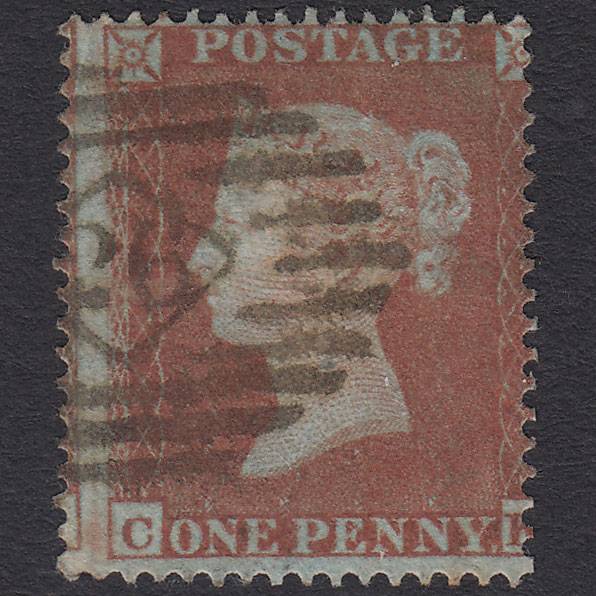 GB QV 1854 1d (Plate 167) SG17-C1(1) CK GU London IS 26 Large Misperf