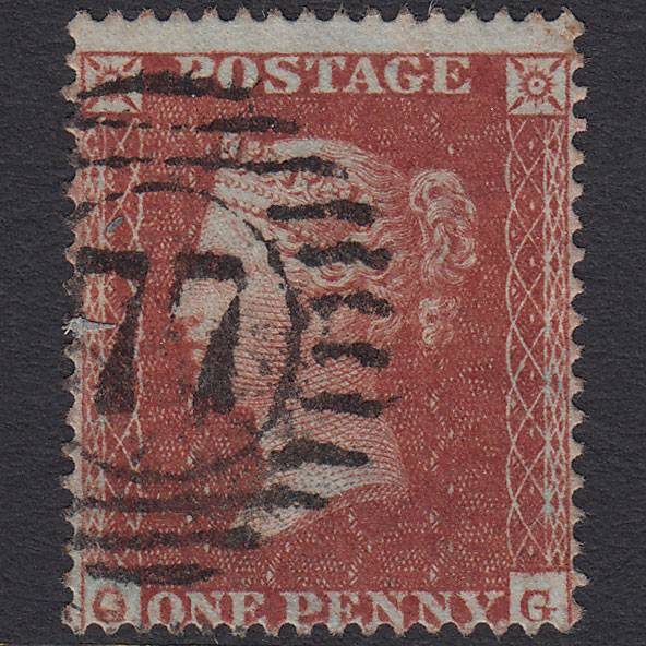 GB QV 1855 1d Red-brown (Plate 2) SG21-C4(1) QG FU London D&S 77