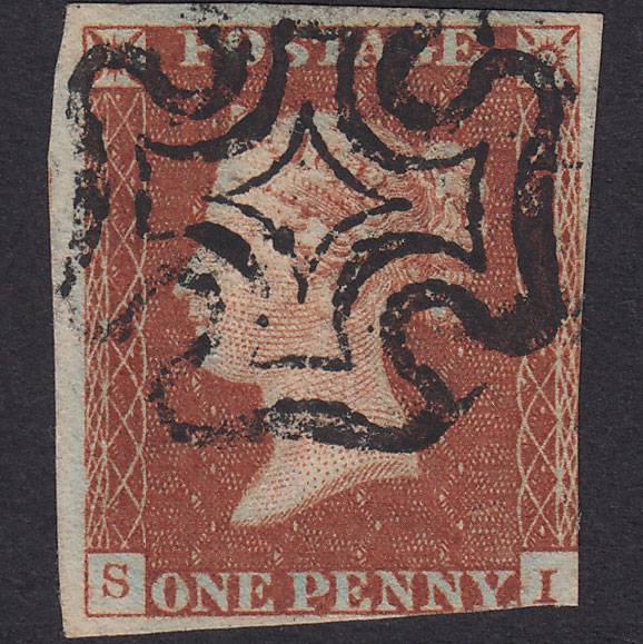 GB QV 1841 1d Red-brown (Plate 20) SG8-B1(1) SI GU Maltese Cross