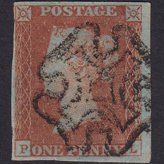GB QV 1841 1d Red-brown (Plate 22) SG8-B1(1) PL GU Missing Imprimatur 4M MX