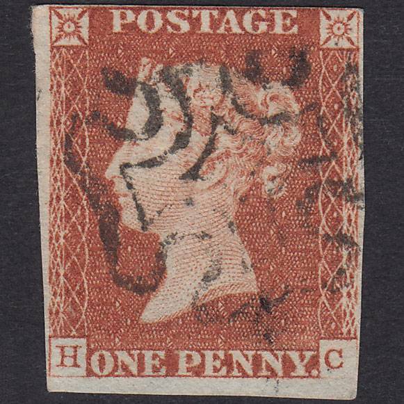 GB QV 1841 1d Red-Brown Plate 21 SG8-B1(1) HC GU 4 Margins Maltese Cross