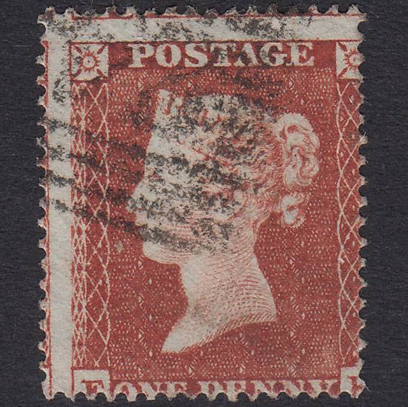 GB QV 1854 1d Red-Brown SG17-C1(1) FU Scotland Misperf