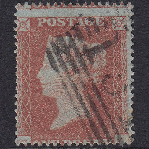 GB QV 1854 1d Red-Brown Plate 202 SG17-C1(1) GI GU Edinburgh 131
