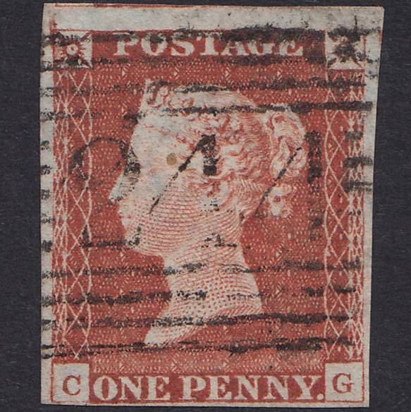 GB QV 1841 1d Red-Brown Plate 60 SG8-B1(1) CG GU 4 Margins Melrose 244