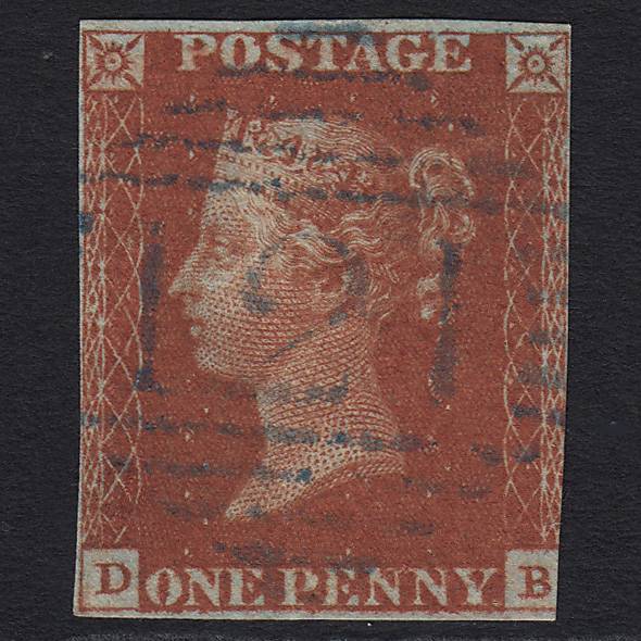 GB QV 1841 1d Red-brown (Plate 55) SG8-B1(1)xb DB GU Blue Castlerea 121