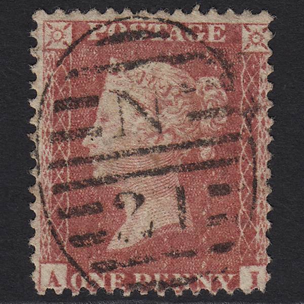GB QV 1857 1d Rose-red SG40-C10(1) AI FU London D&S N21
