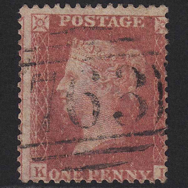 GB QV 1857 1d Rose-red (Plate 66) SG40-C10(1) KI FU Swansea 763
