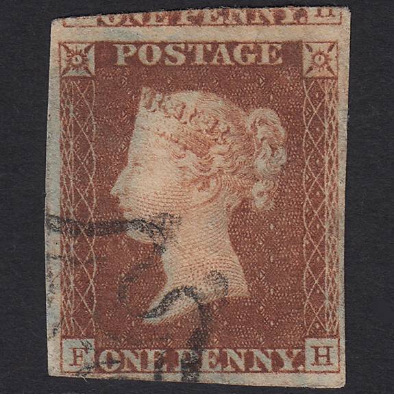 GB QV 1841 1d (Plate 17) SG8-B1(1) FH VFU Maltese X Missing Imprimatur
