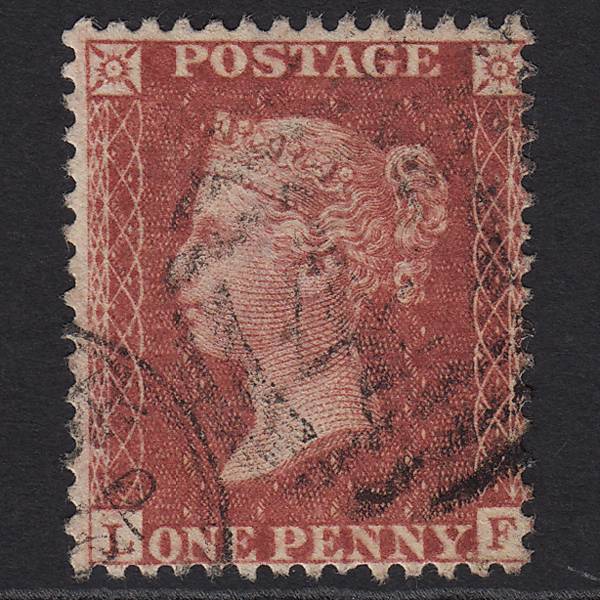 GB SG40-C10(1) QV 1857 1d Rose-red (Plate 36) LF FU Bangor 47