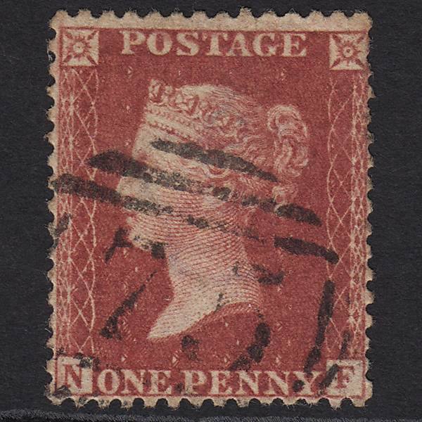 GB QV 1857 1d Rose-red (Plate 59) SG40-C10(1) NF GU Birmingham 75