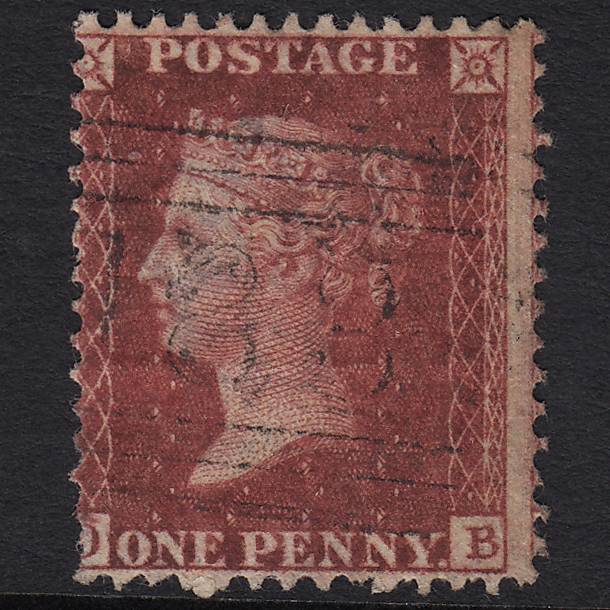 GB QV 1857 1d Deep Rose-red (Plate 52) SG41-C10(4) OB GU Inverness 183 Misperf