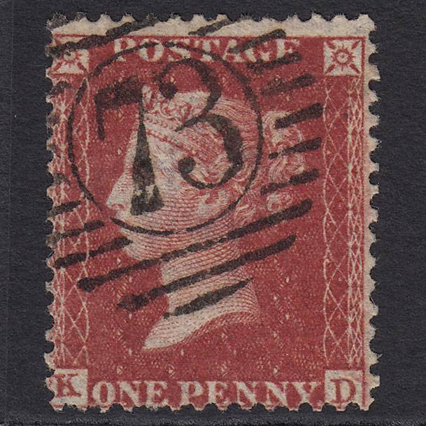 GB QV 1857 1d Rose-red (Plate 43) SG40-C10(1) KD FU London D&S 73