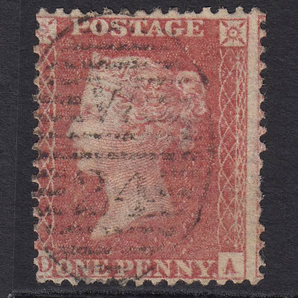 GB QV 1857 1d Rose-red (Plate 56) SG40-C10(1) DA GU London D&S W24 Misperf