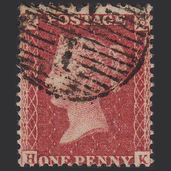 GB QV 1857 1d Deep Rose-red (Plate 27) SG41-C10(4) HK GU London D&S W1