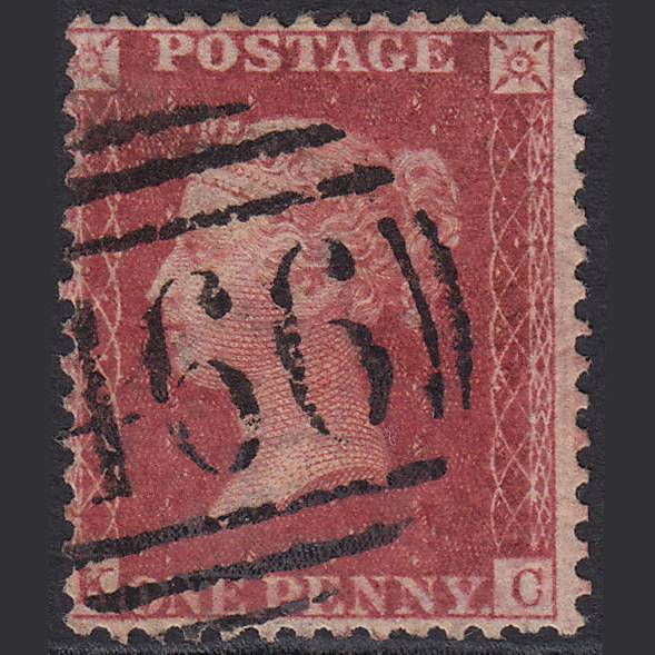 GB QV 1857 1d Rose-red (Plate 61) SG40-C10(1) KC FU Liverpool 466