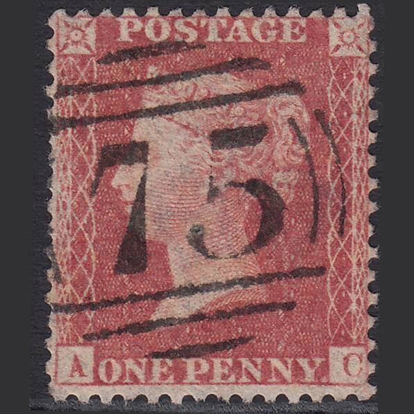 GB QV 1857 1d (Plate 46) SG40-C10(1) AC GU Missing Imprimatur Birmingham 75