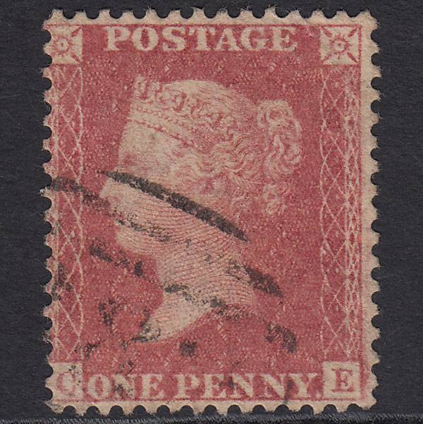 GB QV 1857 1d Rose-red (Plate 27) SG40-C10(1) CE GU