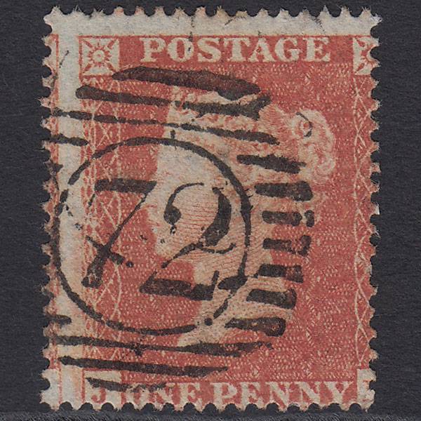 GB QV 1854 1d Red-brown SG17-C1(1) J? GU London D&S 72 Misperf
