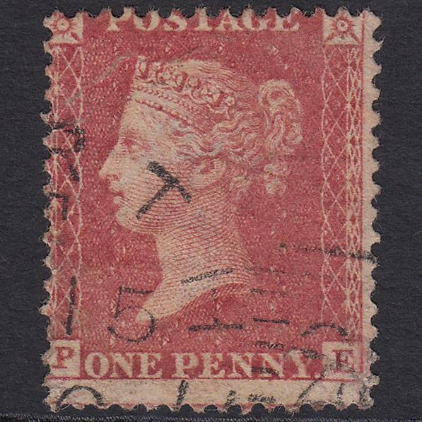 GB QV 1857 1d Rose-red (Plate 47) SG40-C10(1) PE GU Perth 280 Misperf