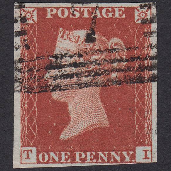 GB QV 1841 1d Deep Red-brown (Plate 51) SG10-B1(4) TI FU nr 4M Alloa 7