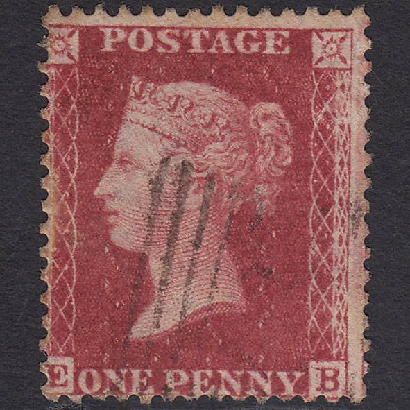 GB QV 1857 1d Deep Rose-red (Plate 60) SG41-C10(4) EB GU Light Cancel