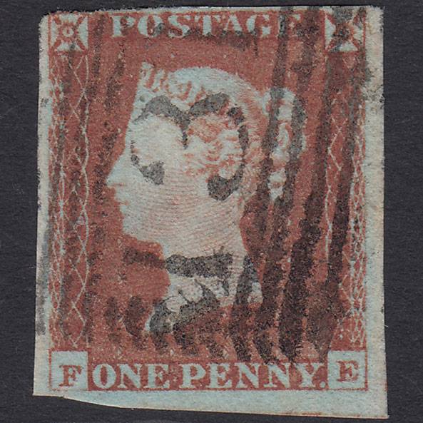 GB QV 1841 1d Very Blued (Plate 71) SG8a-B1(2) FE FU nr 4M Edinburgh 131