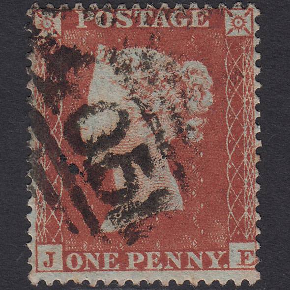 GB QV 1854 1d Red-brown (Plate 157) SG17-C1(1) JE GU Ipswich 405