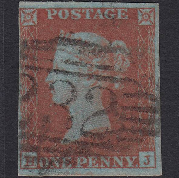 GB QV 1841 1d Very Blued (Plate 108) SG8a-B1(2) HJ FU Galway 232