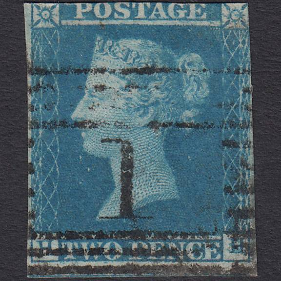 GB QV 1841 2d Blue (Plate 3) SG14-E1(2) HH FU Aberdeen 1