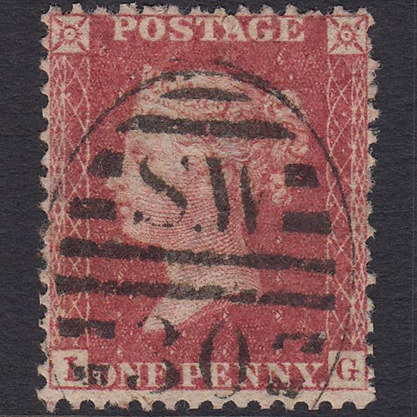GB QV 1857 1d Rose-red Plate R17 SG40-C10(1) IG FU London D&S SW30
