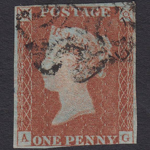 GB QV 1841 1d Red-brown (Plate 25) SG8-B1(1) AG GU Missing Imprimatur 3m MX