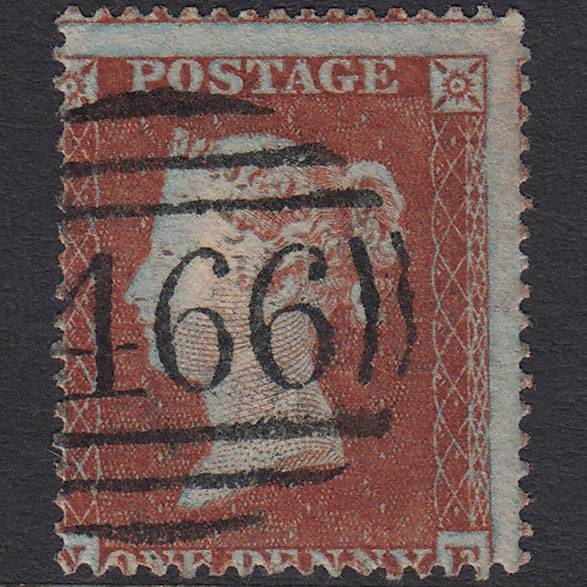 GB QV 1854 1d (Plate 188) SG17-C1(1) Framed Reverse NE FU Liverpool 466