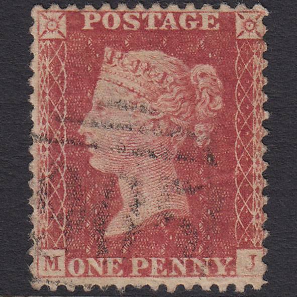 GB QV 1857 1d Rose-red (Plate 62) SG40-C10(1) MJ FU Wolverhampton 905