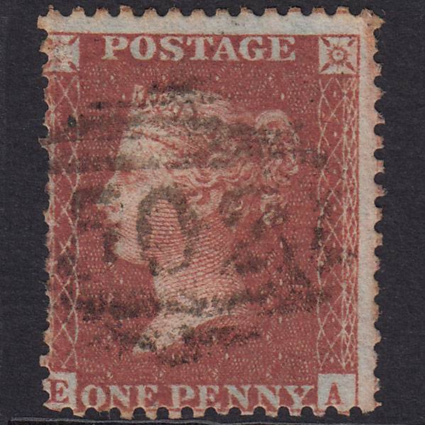 GB QV 1856 1d Red-Brown Plate 43 SG29-C8(1) EA GU Stalybridge 502