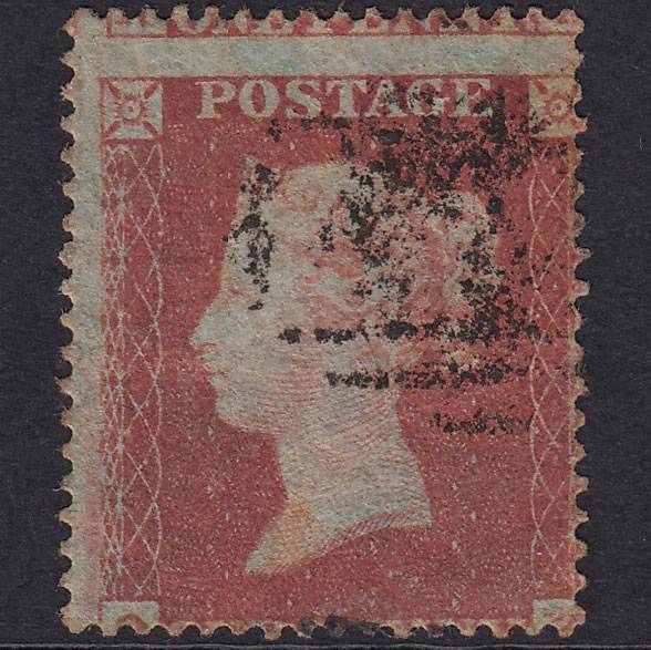 GB QV 1854 1d Red-Brown Plate 184 SG17-C1(1) OK GU Misperf