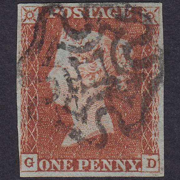 GB QV 1841 1d Plate 22 SG8-B1(1) Const Var GD GU Missing Imprimatur 4M MX